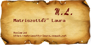Matriszottó Laura névjegykártya
